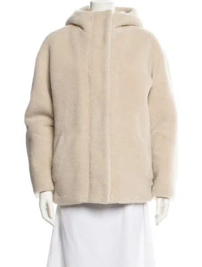 Pre-owned Loro Piana 2026 Carlow Faux Fur Jacket In Neutral