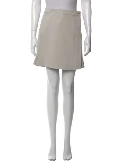 Pre-owned Loro Piana 28matches Mini Skirt In Gray