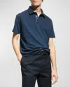 Loro Piana 3-button Cotton Polo Shirt In Eclipse Dyed