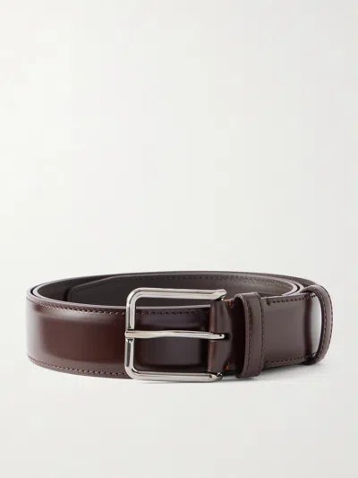Loro Piana 3.2cm Monterey Leather Belt In Green