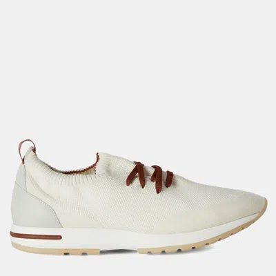 Pre-owned Loro Piana 360 Lp Flexy Walk 42 White Wool Sneakers
