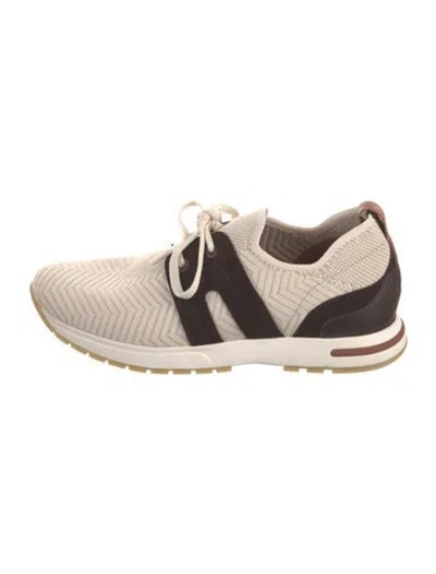 Pre-owned Loro Piana 360 Lp Flexy Walk 'chevron Wish® Wool' Athletic Sneakers In Brown