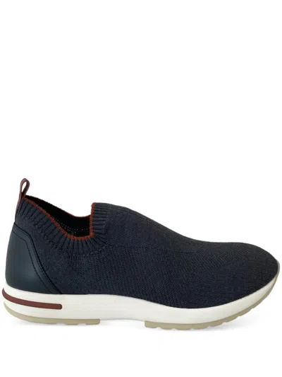 Loro Piana 360 Lp Flexy Walk Knitted Sneakers In Blue