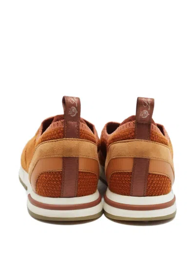 Pre-owned Loro Piana 360 Lp Flexy Walk Slip-on Sneakers In Orange