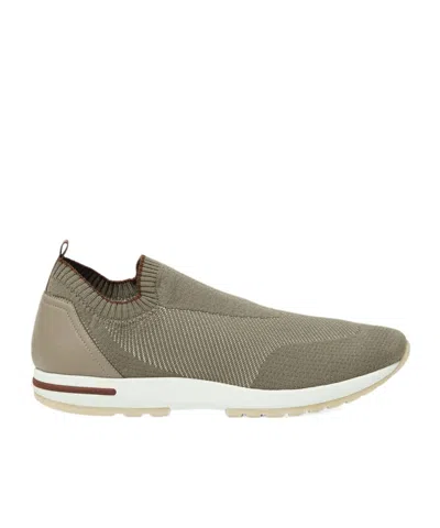 Loro Piana 360 Lp Flex Knitted Sneakers In Green