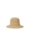 Loro Piana Airi Crochet Straw Bucket Hat In Hay Brown