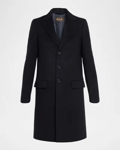 Loro Piana Alby Single-breasted Cashmere Coat In Black