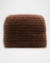 Loro Piana Alicia Felted Wool Beanie In Brown