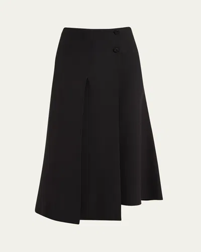 Loro Piana Alida Cady Soraya Silk Skirt In Black