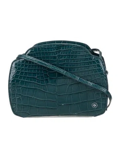 Pre-owned Loro Piana Alligator Sesia In Blue