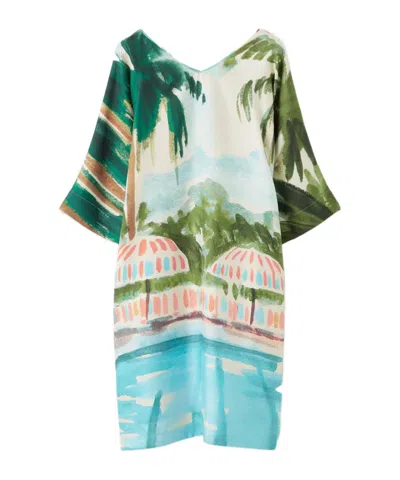 Loro Piana Allison Printed Dress In Blue