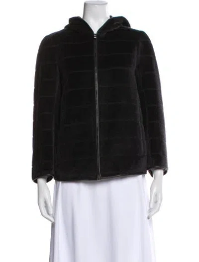 Pre-owned Loro Piana Alpaca Jacket In Black