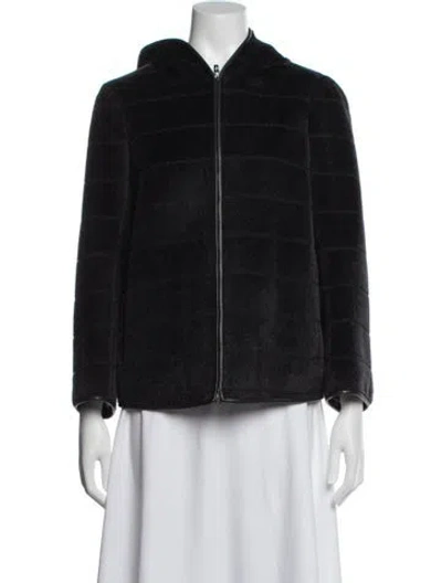 Pre-owned Loro Piana Alpaca Jacket In Black