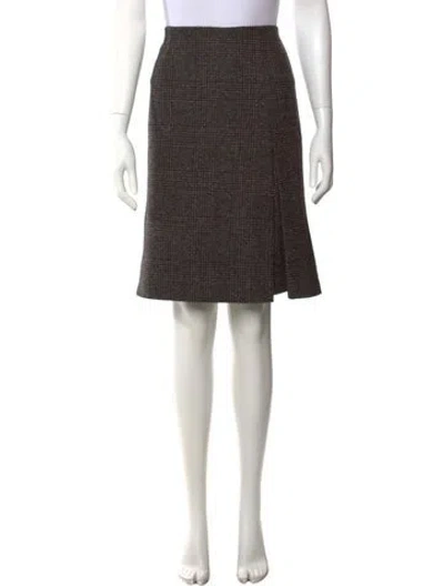 Pre-owned Loro Piana Alpaca Knee-length Skirt In Brown