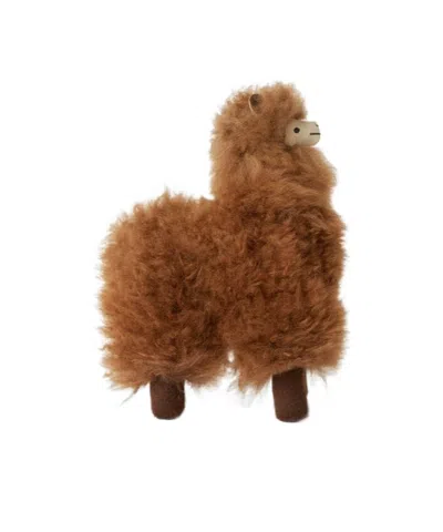 Loro Piana Alpaca Plush Toy In Brown