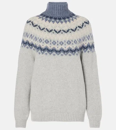Loro Piana Pattern Intarsia Knit Jumper In Multi