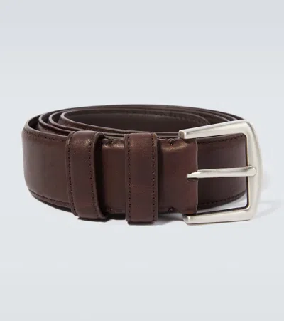 Loro Piana Leather Belt In Brown