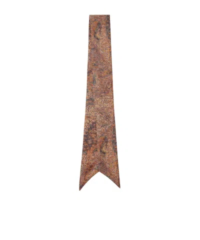 Loro Piana Amber Strip Scarf In Brown