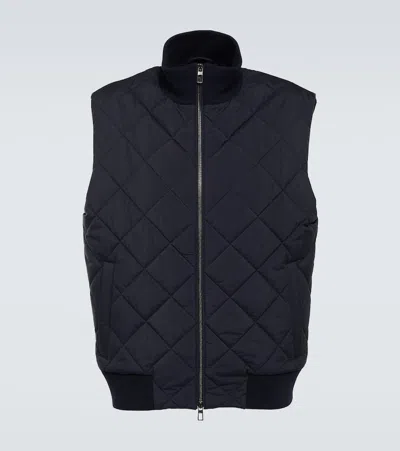 Loro Piana Ampay Quilted Vest In Blue