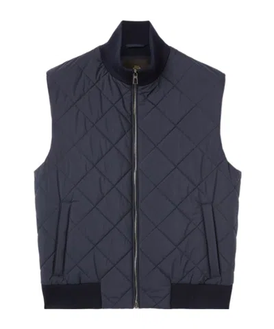 Loro Piana Ampay Quilted Windwish™ Gilet In Navy