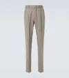 Loro Piana Anden Wool Tapered Pants In Brown