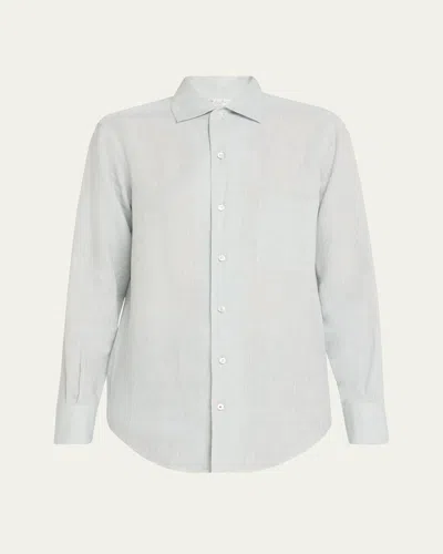 Loro Piana Andre Button Down Linen Solaire Shirt