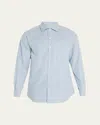Loro Piana Andre Button-down Shirt In Cotton Cloud Blue