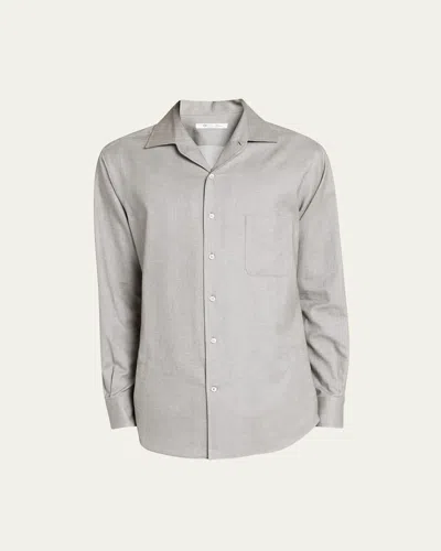Loro Piana André Cotton-twill Shirt In Gray