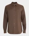 Loro Piana Andre Button-down Shirt In Neutral Pattern