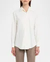 Loro Piana Andre Button Down Silk Blouse In Light Petal