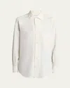 Loro Piana Andre Button Down Silk Blouse In Light Petal