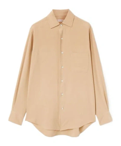 Loro Piana Andre Button Shirt In Nude
