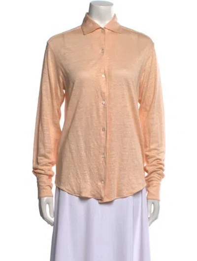 Pre-owned Loro Piana Andre Linen Button-up Top In Neutral
