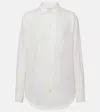 Loro Piana Andre Button Down Silk Blouse In White