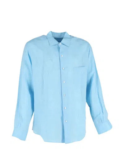 Pre-owned Loro Piana Andre Long-sleeve Shirt In Blue