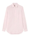 Loro Piana Men's Andre Long-sleeve Linen Shirt In Pink
