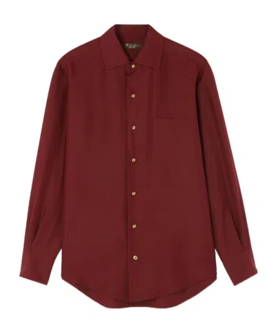Loro Piana André Shirt In Dark Chestnut