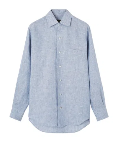Loro Piana André Shirt In Light Indigo