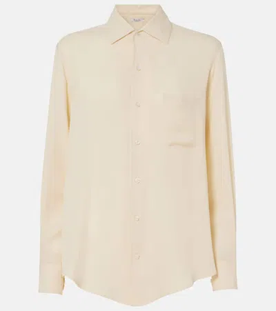 Loro Piana André Silk Georgette Shirt In Beige