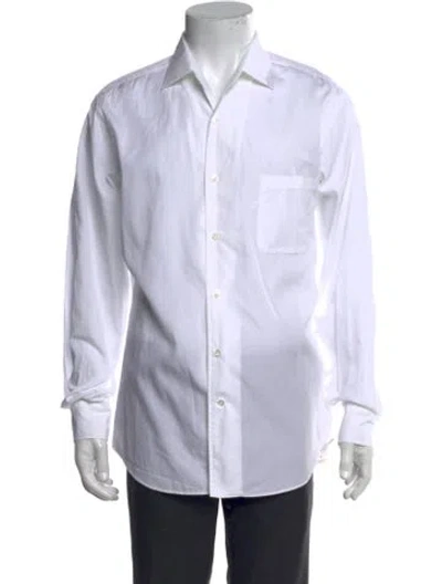 Pre-owned Loro Piana 'andré ' Striped Dress Shirt In White