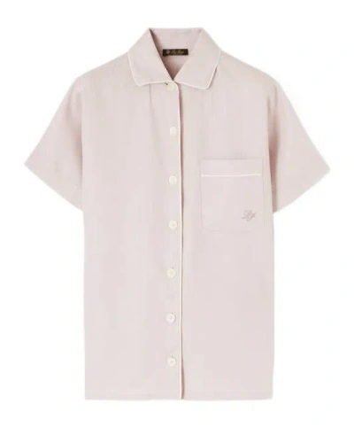 Loro Piana Angelina Shirt In Gray Lavender