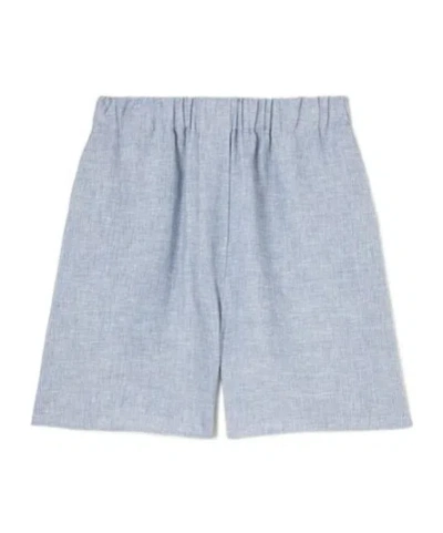 Loro Piana Angelo Bermuda Shorts In Light Blue Indigo