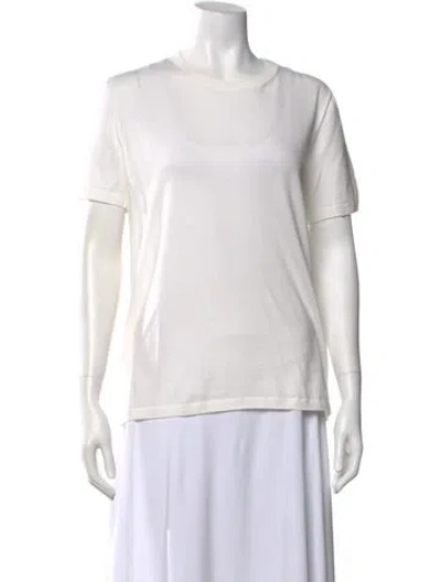 Pre-owned Loro Piana Angera Crew Neck T-shirt In White