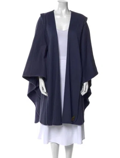 Pre-owned Loro Piana Angora Open Front Sweater In Blue