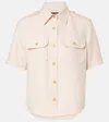 Loro Piana Annalisa Linen Shirt In Pink