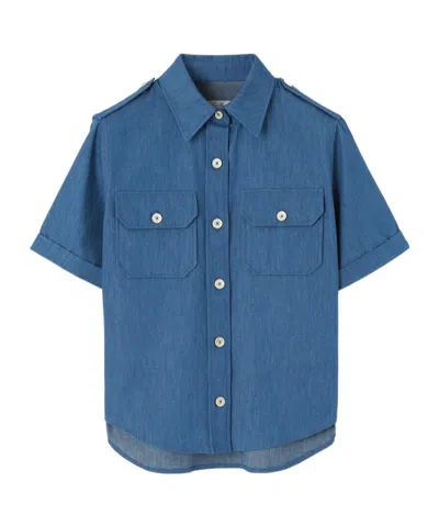 Loro Piana Annalisa Shirt In Sapphire Dream