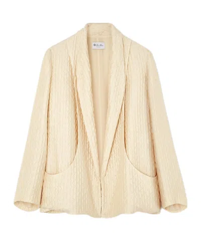 Loro Piana Annie Jacket In Natural Ivory