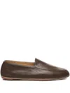 Loro Piana Anton Walk Leather Loafers In Brown