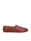 Loro Piana Anton Walk Leather Loafers In Brown