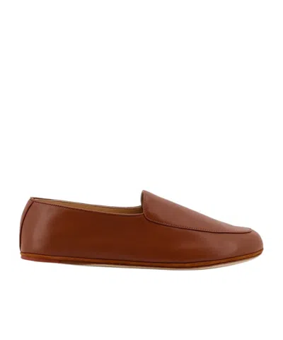 Loro Piana Anton Walk Leathr Loafers In Brown